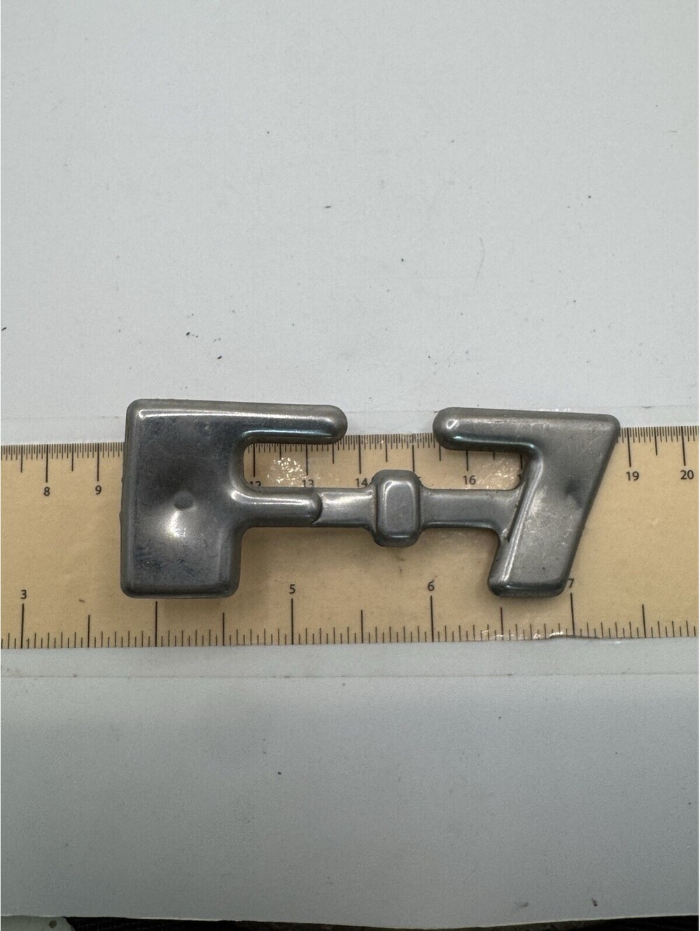 Vintage Ford "F-7”Truck Emblem Badge OEM Used Original Chrome Metal